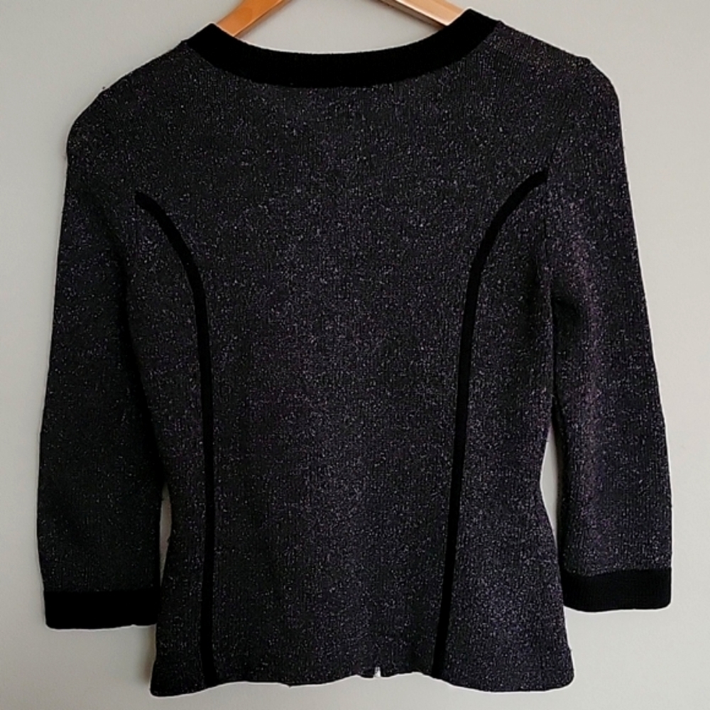 Banana Republic Merino Wool Silk Blend Speckled Zip Up Cardigan Sweater - Picture 4 of 9